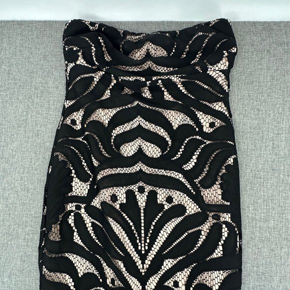 Alexia Admor Elegant Tassel Dress Strapless Black Medium Lined Fringe MSRP: $139 - Picture 2 of 16